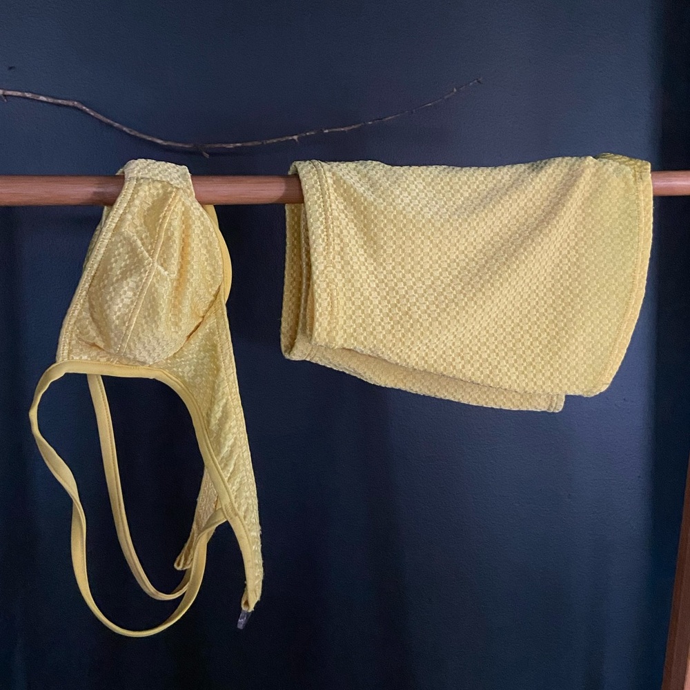 1960s Vintage Yellow Bikini